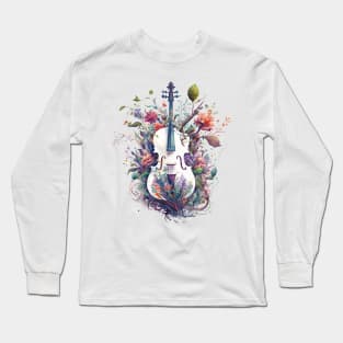 Nature's Symphony: Floral Violins and Rococo Elegance #2 Long Sleeve T-Shirt